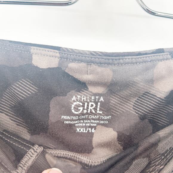 Athleta Girls Active Athleisure Printed Chit Chat Tights Camo Leggings‎ Size 16 - Picture 4 of 7